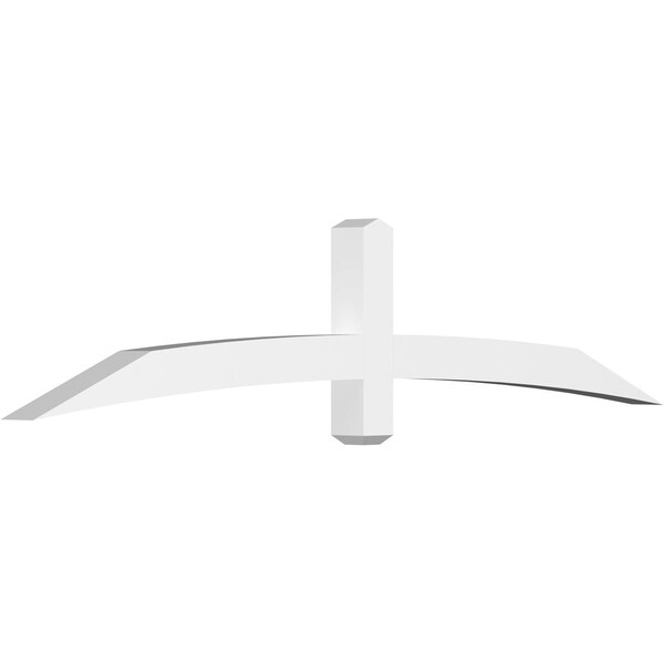 Ekena Millwork Bellingham Architectural Grade PVC Gable Bracket, 84"W x 17 1/2"H x 4"D x 4"F, 5/12 Pitch GBP084X18X0404BEL00 - main